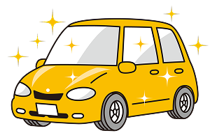 輝く車のイラスト